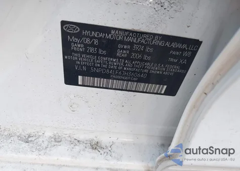 2018 Hyundai Elantra Sel из США, поврежденный, VIN 5NPD84LF6JH360640